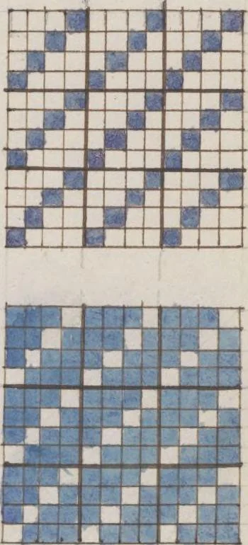 An illustration from Théorie de la fabrication des étoffes de soie, 1841, leaf 102