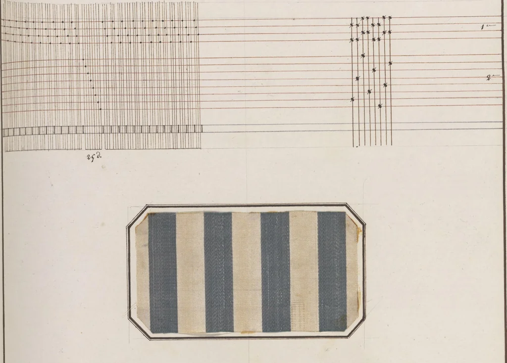 An illustration from Théorie de la fabrication des étoffes de soie, 1841, leaf 184