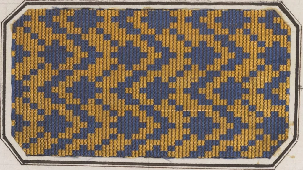 An illustration from Théorie de la fabrication des étoffes de soie, 1841, leaf 208