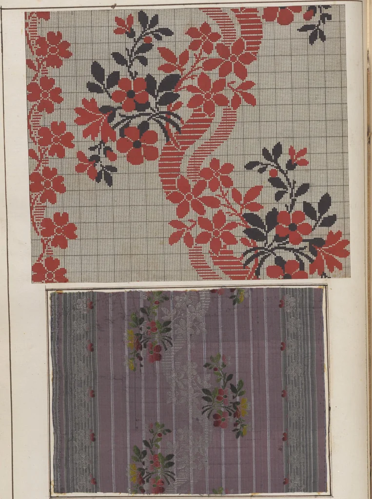 An illustration from Théorie de la fabrication des étoffes de soie, 1841, leaf 253
