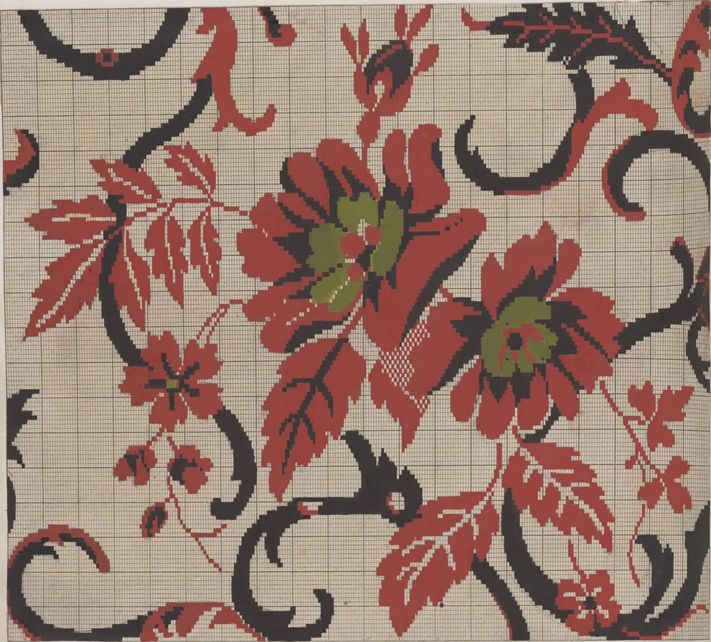 An illustration from Théorie de la fabrication des étoffes de soie, 1841, leaf 259