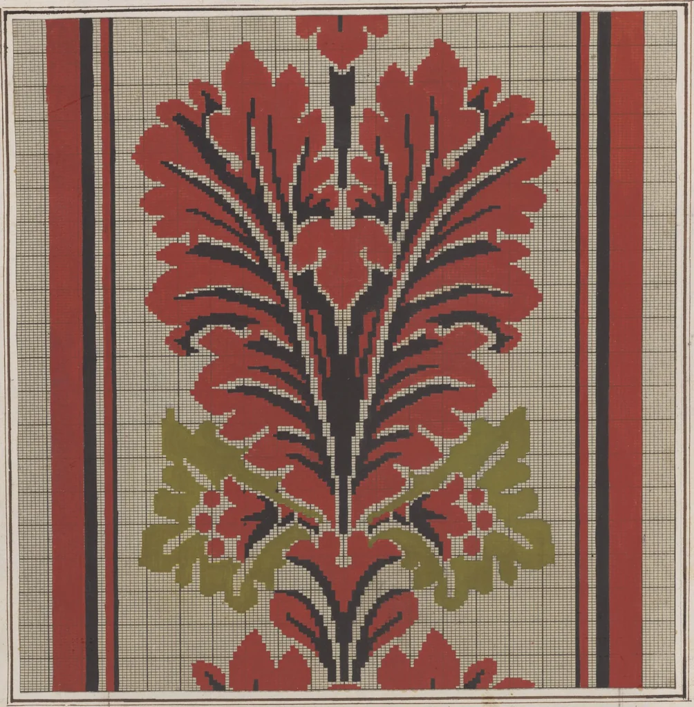 An illustration from Théorie de la fabrication des étoffes de soie, 1841, leaf 285