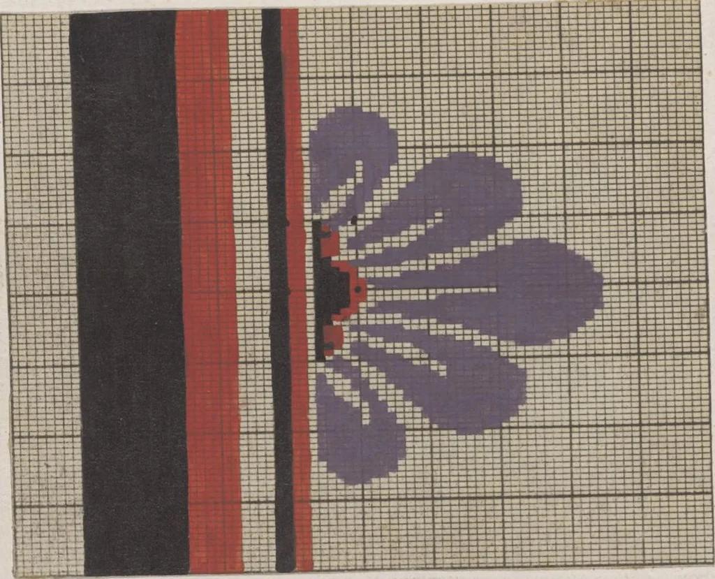 An illustration from Théorie de la fabrication des étoffes de soie, 1841, leaf 309