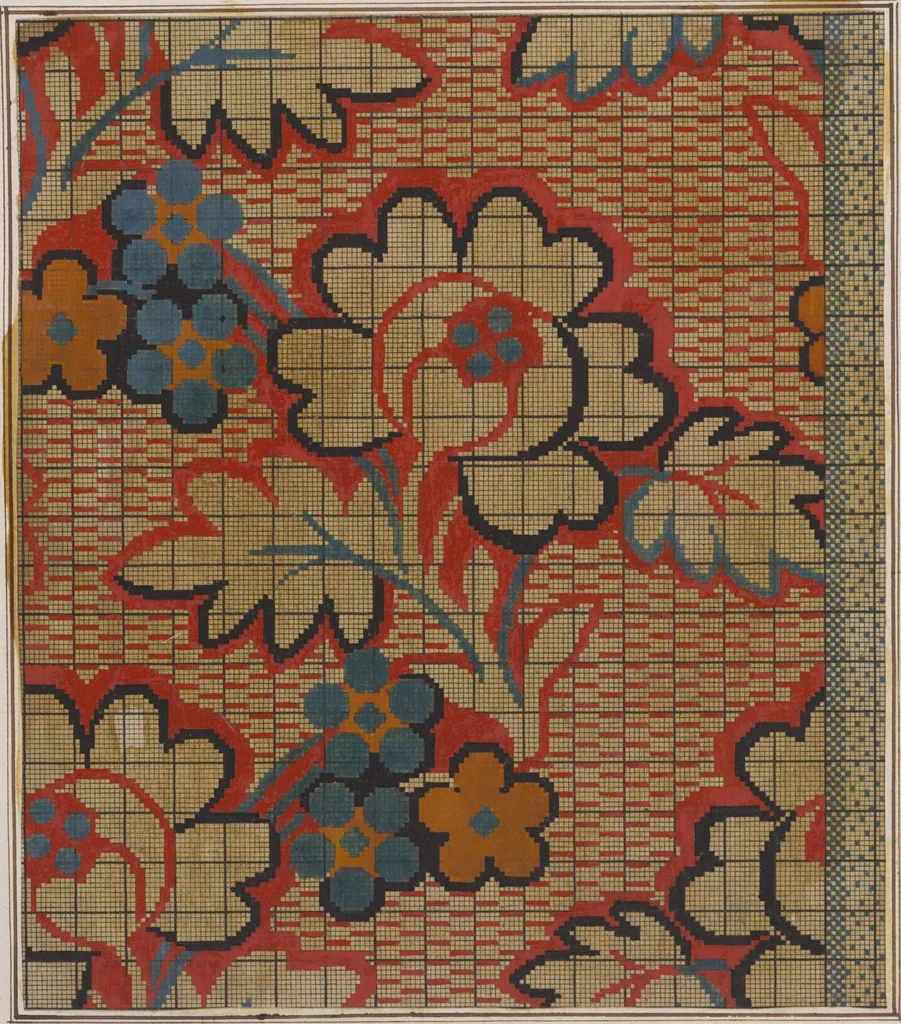 An illustration from Théorie de la fabrication des étoffes de soie, 1841, leaf 321