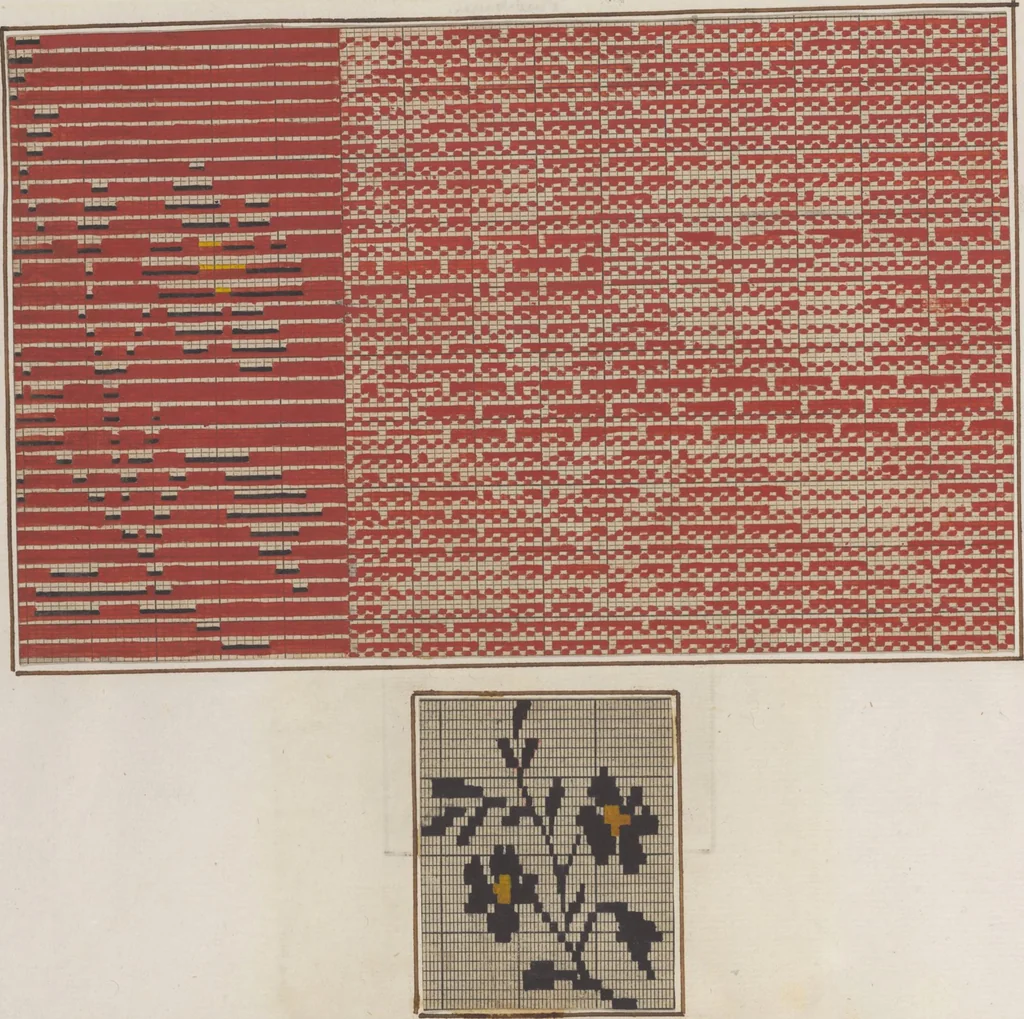 An illustration from Théorie de la fabrication des étoffes de soie, 1841, leaf 359