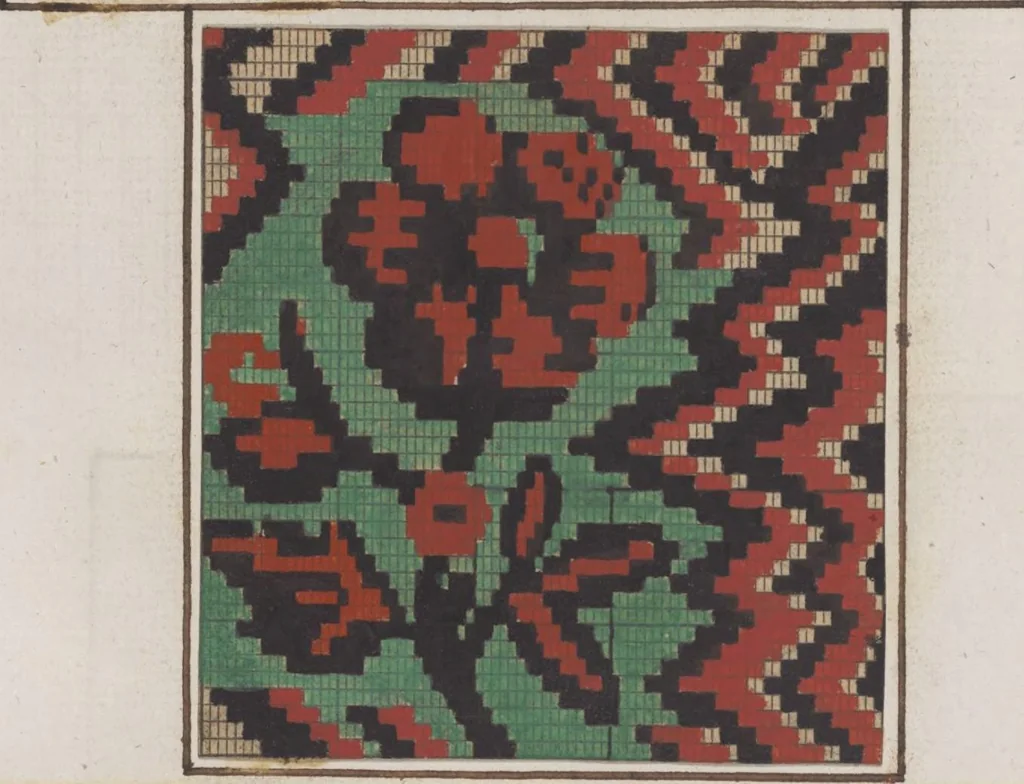An illustration from Théorie de la fabrication des étoffes de soie, 1841, leaf 367