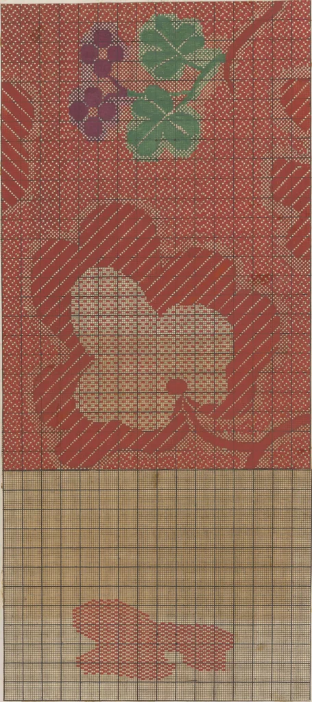 An illustration from Théorie de la fabrication des étoffes de soie, 1841, leaf 415