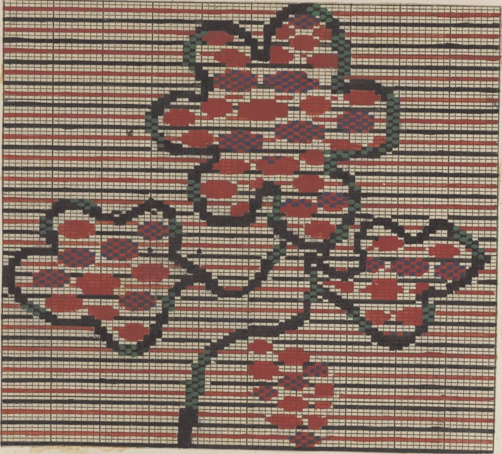 An illustration from Théorie de la fabrication des étoffes de soie, 1841, leaf 440
