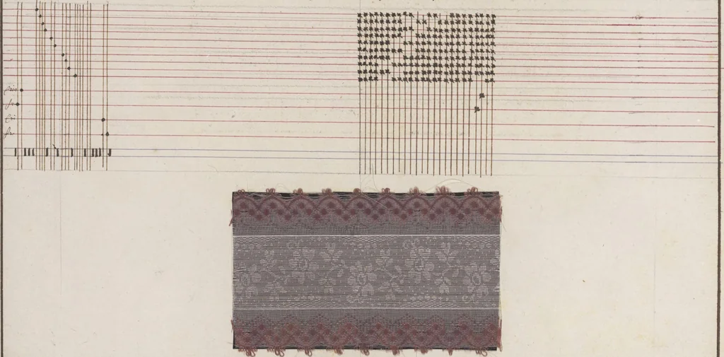 An illustration from Théorie de la fabrication des étoffes de soie, 1841, leaf 454