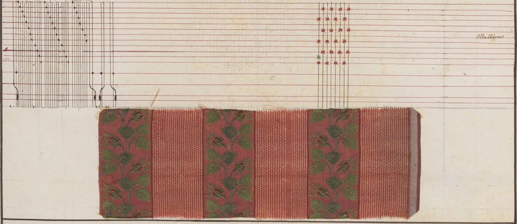 An illustration from Théorie de la fabrication des étoffes de soie, 1841, leaf 458