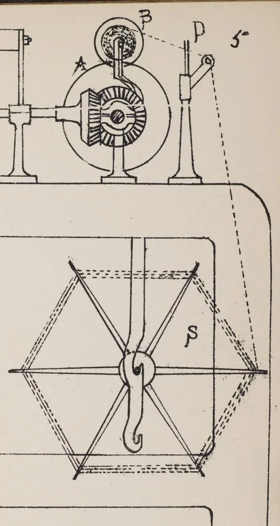An illustration from Manuscript notes on weaving, leaf 150