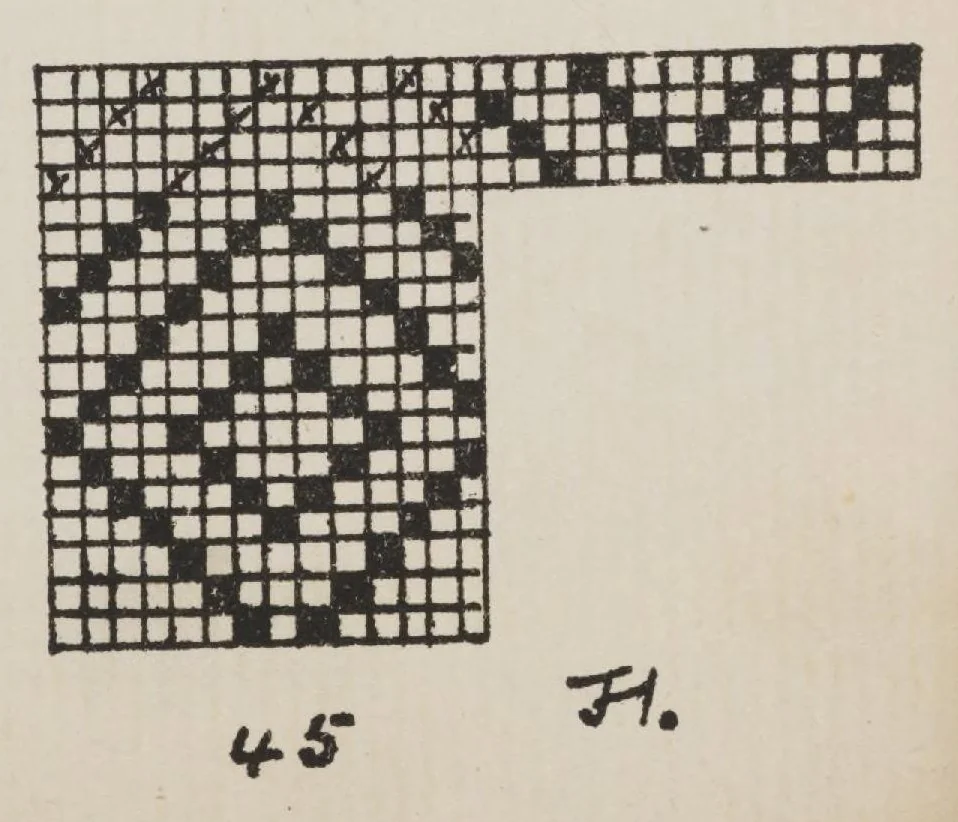 An illustration from Manuscript notes on weaving, leaf 23