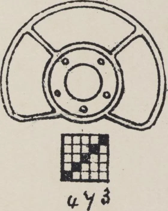 An illustration from First year weaving, 1890, leaf 100
