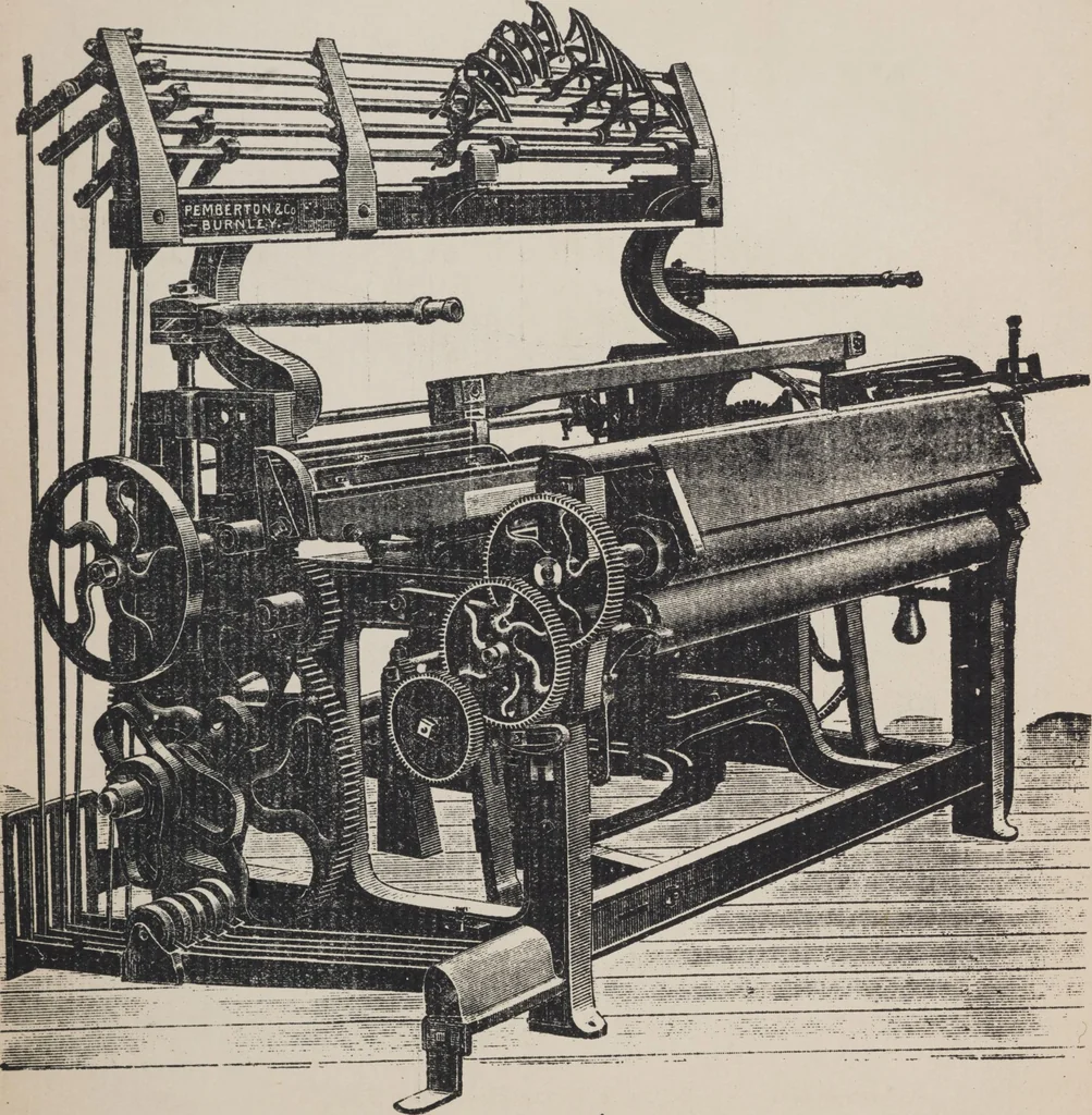 An illustration from First year weaving, 1890, leaf 107