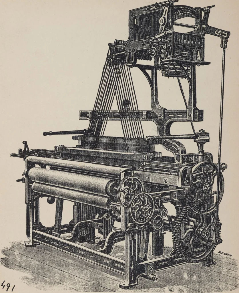 An illustration from First year weaving, 1890, leaf 114