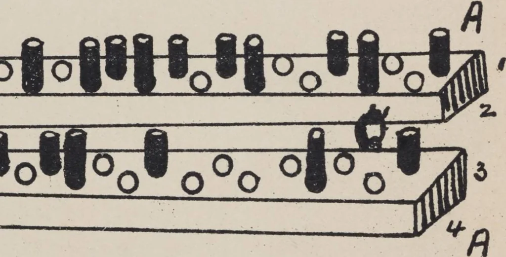 An illustration from First year weaving, 1890, leaf 115