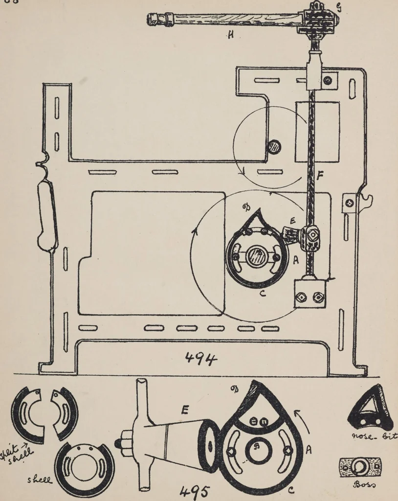 An illustration from First year weaving, 1890, leaf 117