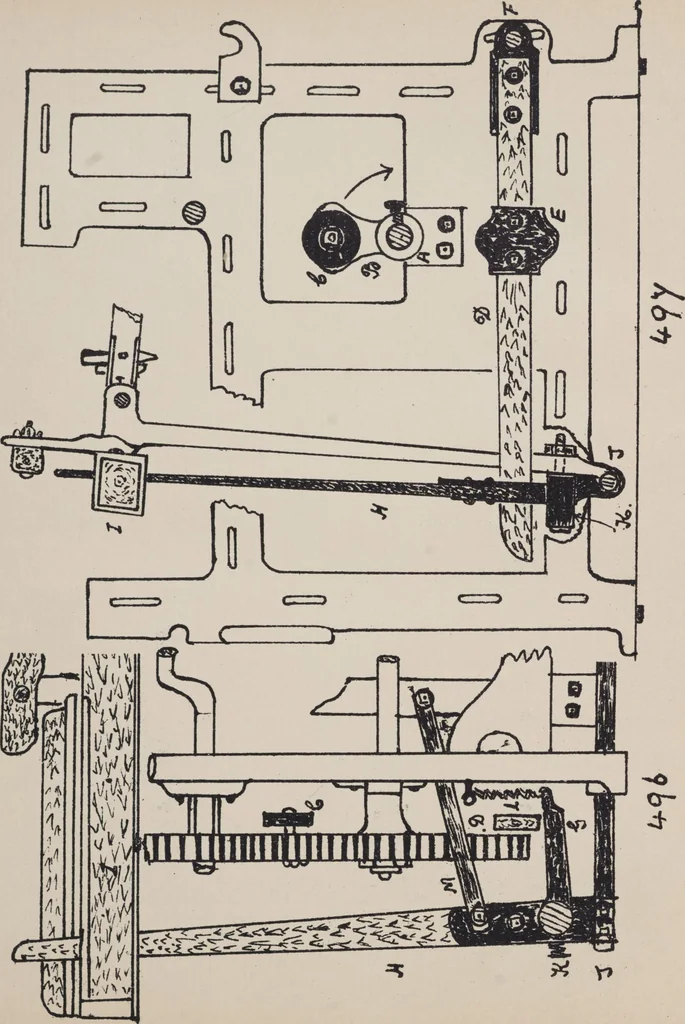 An illustration from First year weaving, 1890, leaf 119