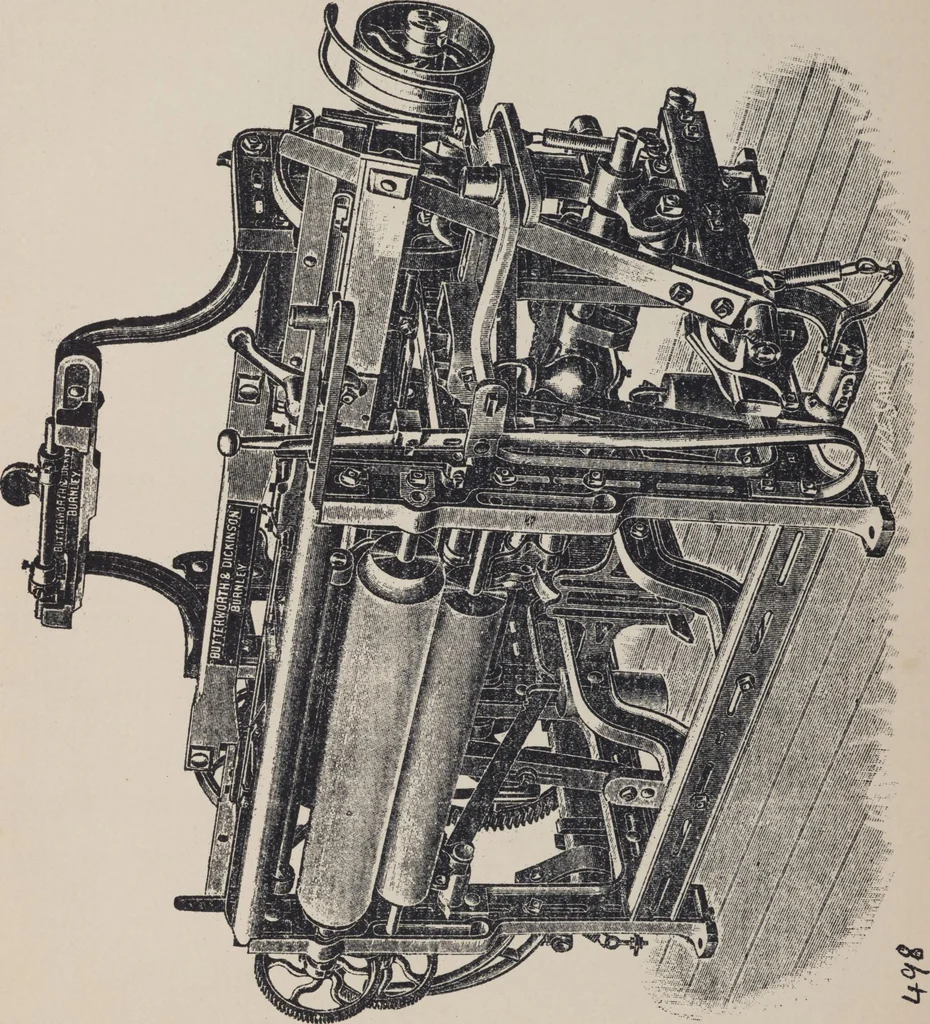 An illustration from First year weaving, 1890, leaf 120