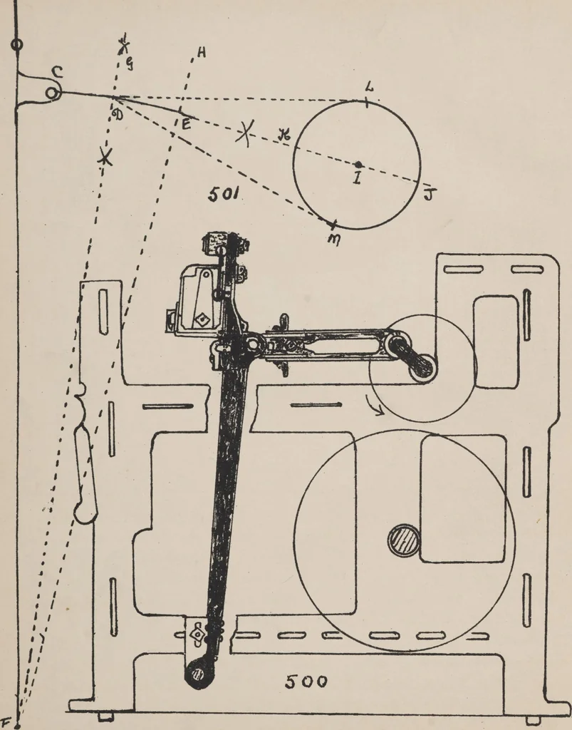 An illustration from First year weaving, 1890, leaf 123