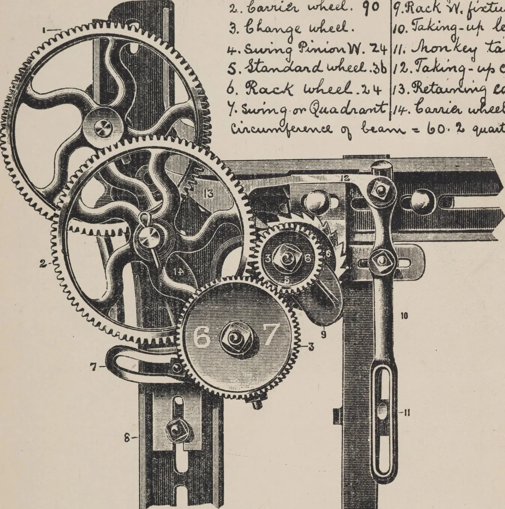 An illustration from First year weaving, 1890, leaf 127