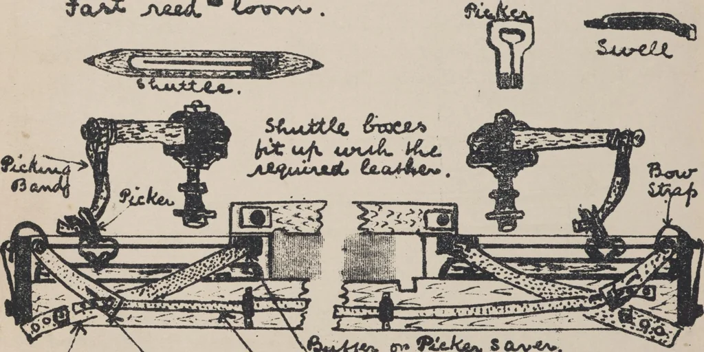 An illustration from First year weaving, 1890, leaf 132