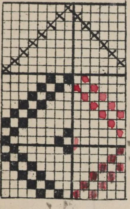 An illustration from First year weaving, 1890, leaf 19