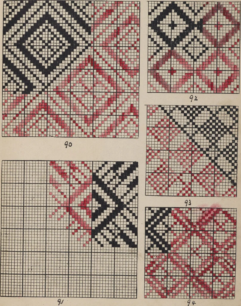 An illustration from First year weaving, 1890, leaf 20