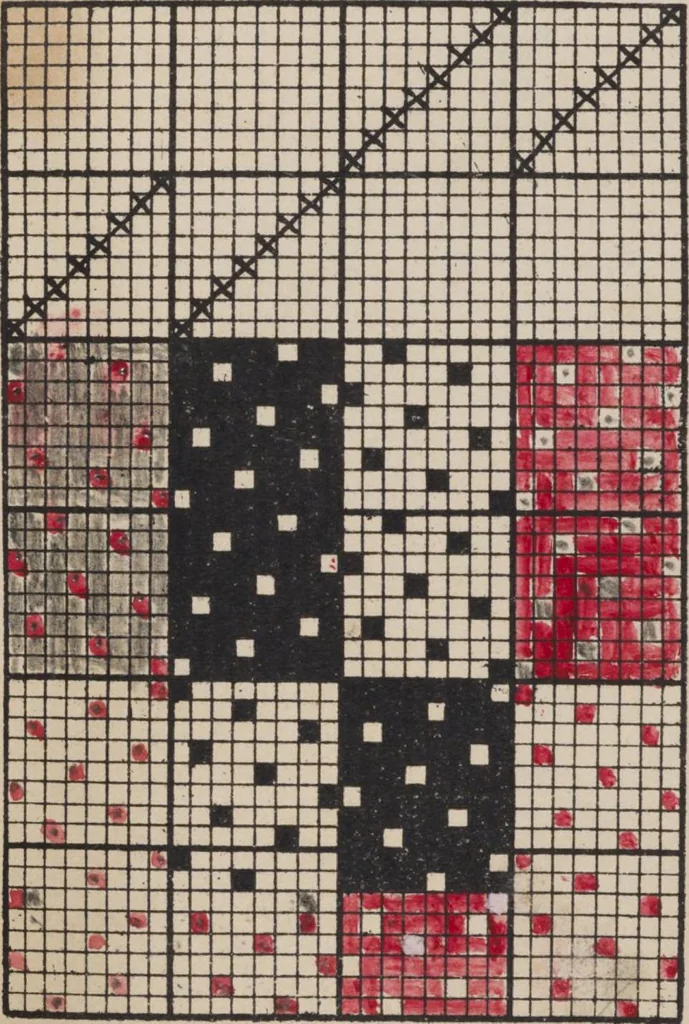 An illustration from First year weaving, 1890, leaf 24