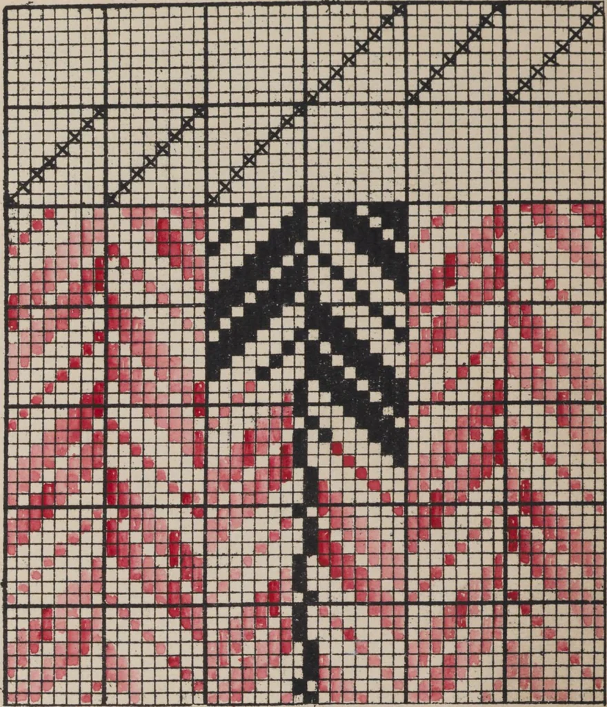 An illustration from First year weaving, 1890, leaf 24