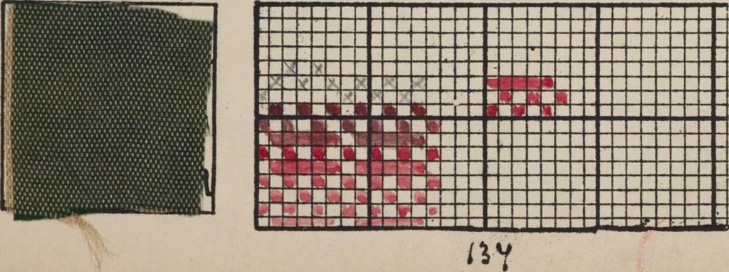 An illustration from First year weaving, 1890, leaf 27