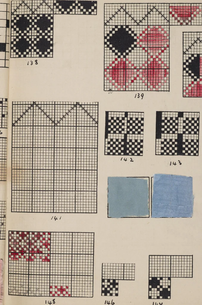 An illustration from First year weaving, 1890, leaf 28