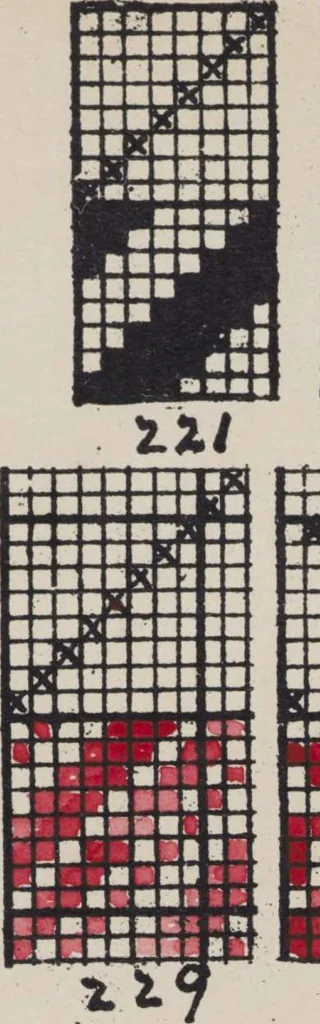 An illustration from First year weaving, 1890, leaf 43