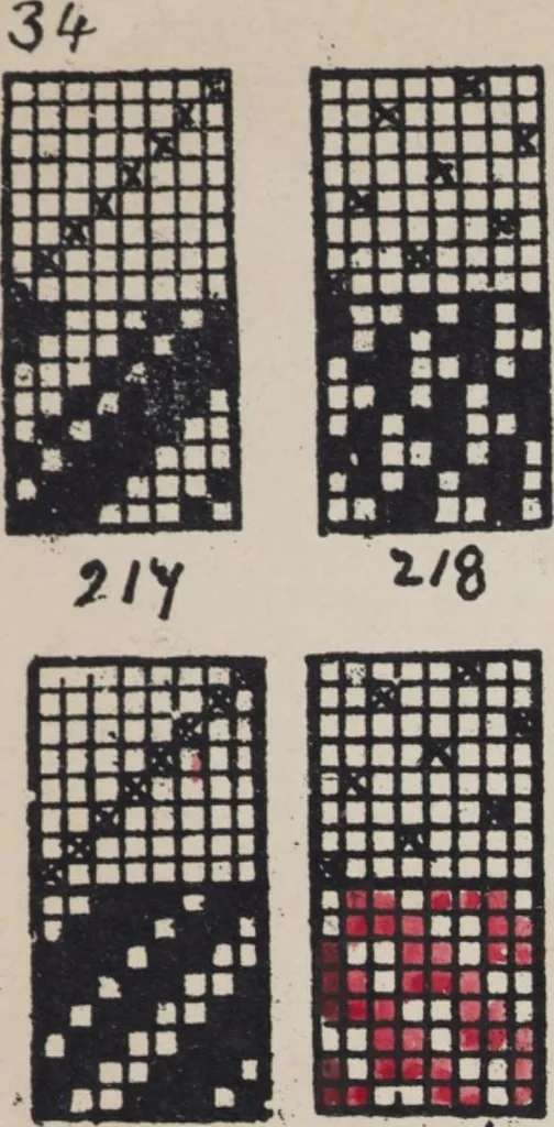 An illustration from First year weaving, 1890, leaf 43
