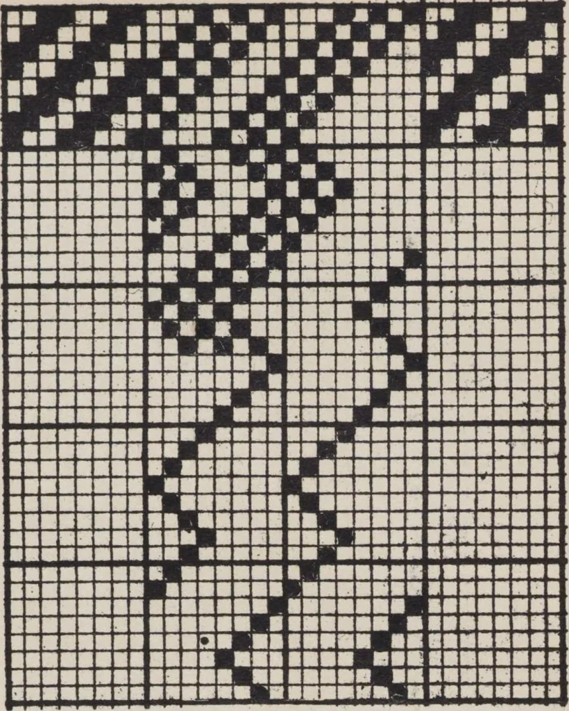 An illustration from First year weaving, 1890, leaf 51