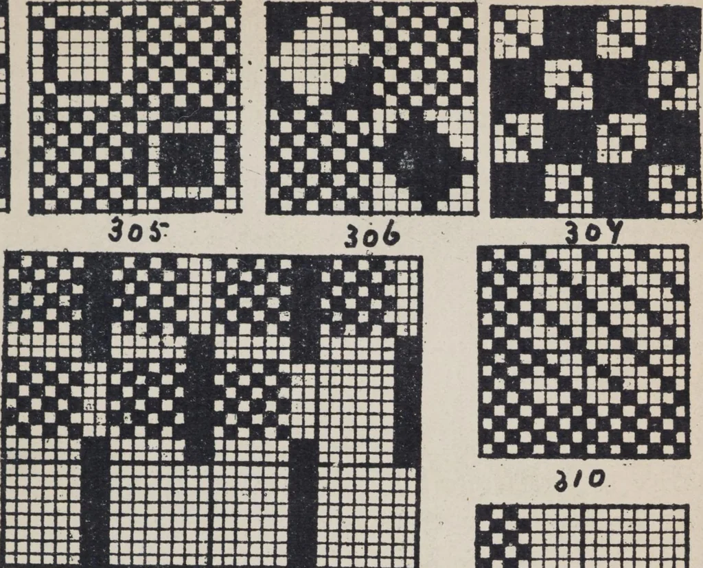 An illustration from First year weaving, 1890, leaf 59
