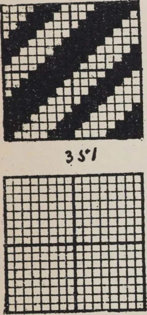 An illustration from First year weaving, 1890, leaf 67
