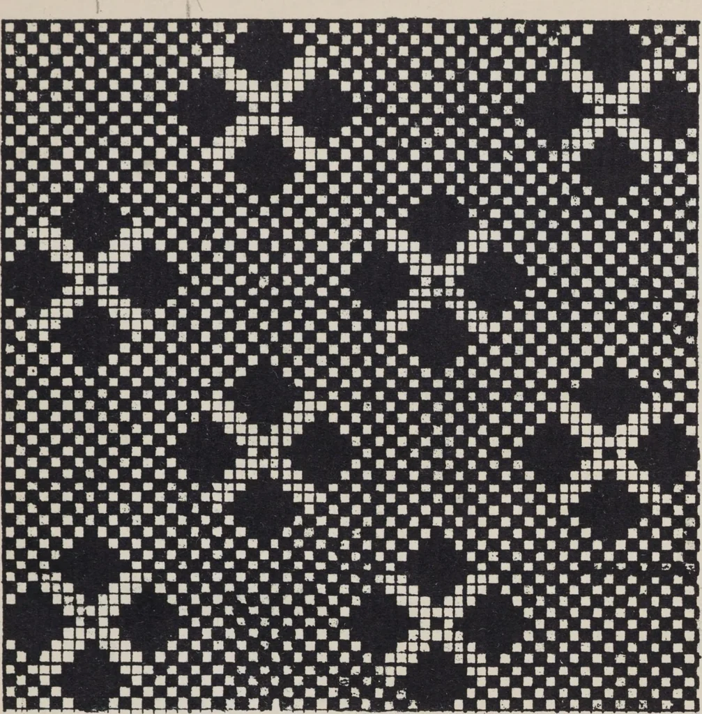 An illustration from First year weaving, 1890, leaf 71