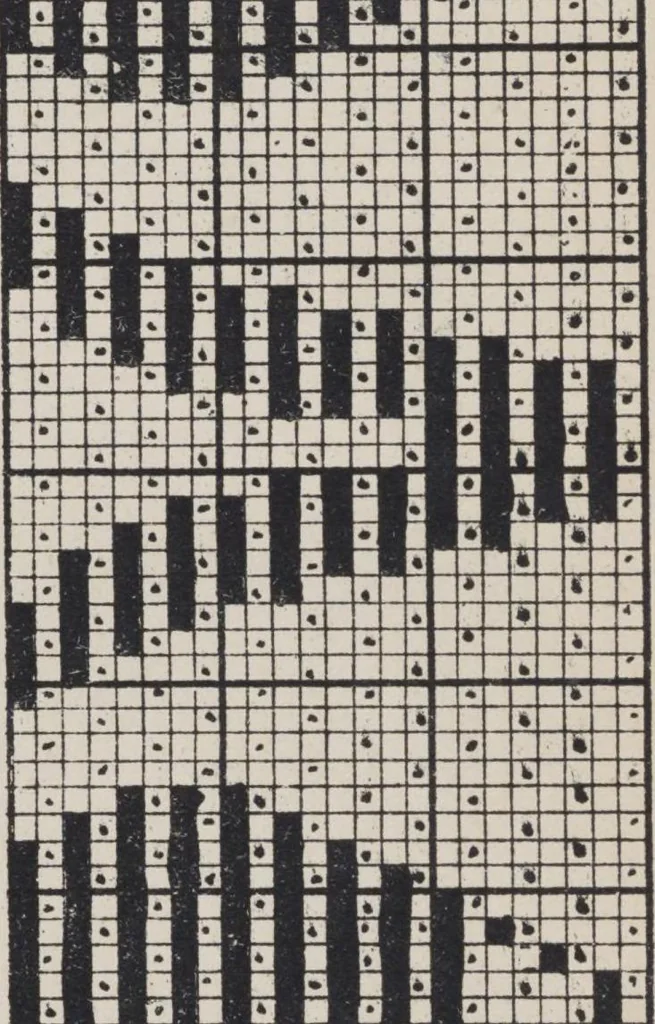 An illustration from First year weaving, 1890, leaf 75