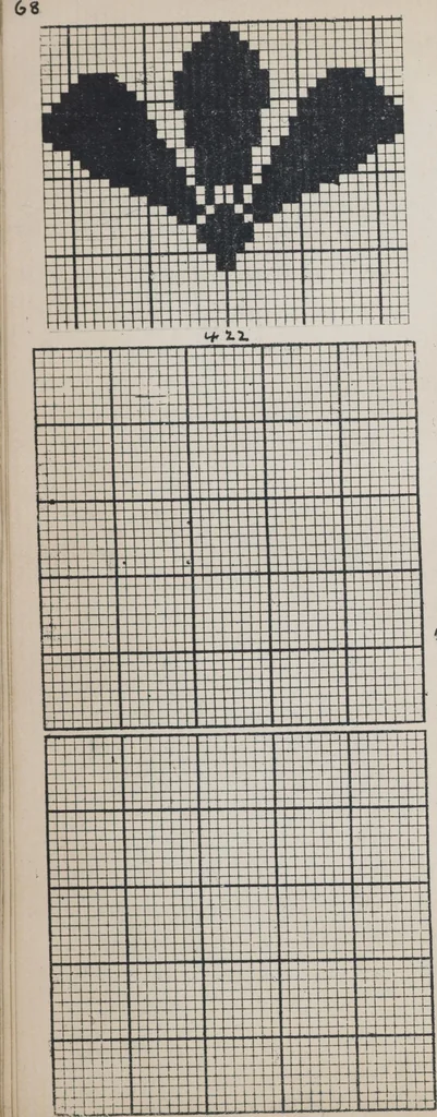 An illustration from First year weaving, 1890, leaf 77