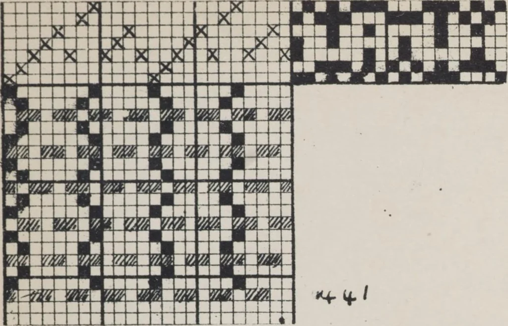 An illustration from First year weaving, 1890, leaf 81
