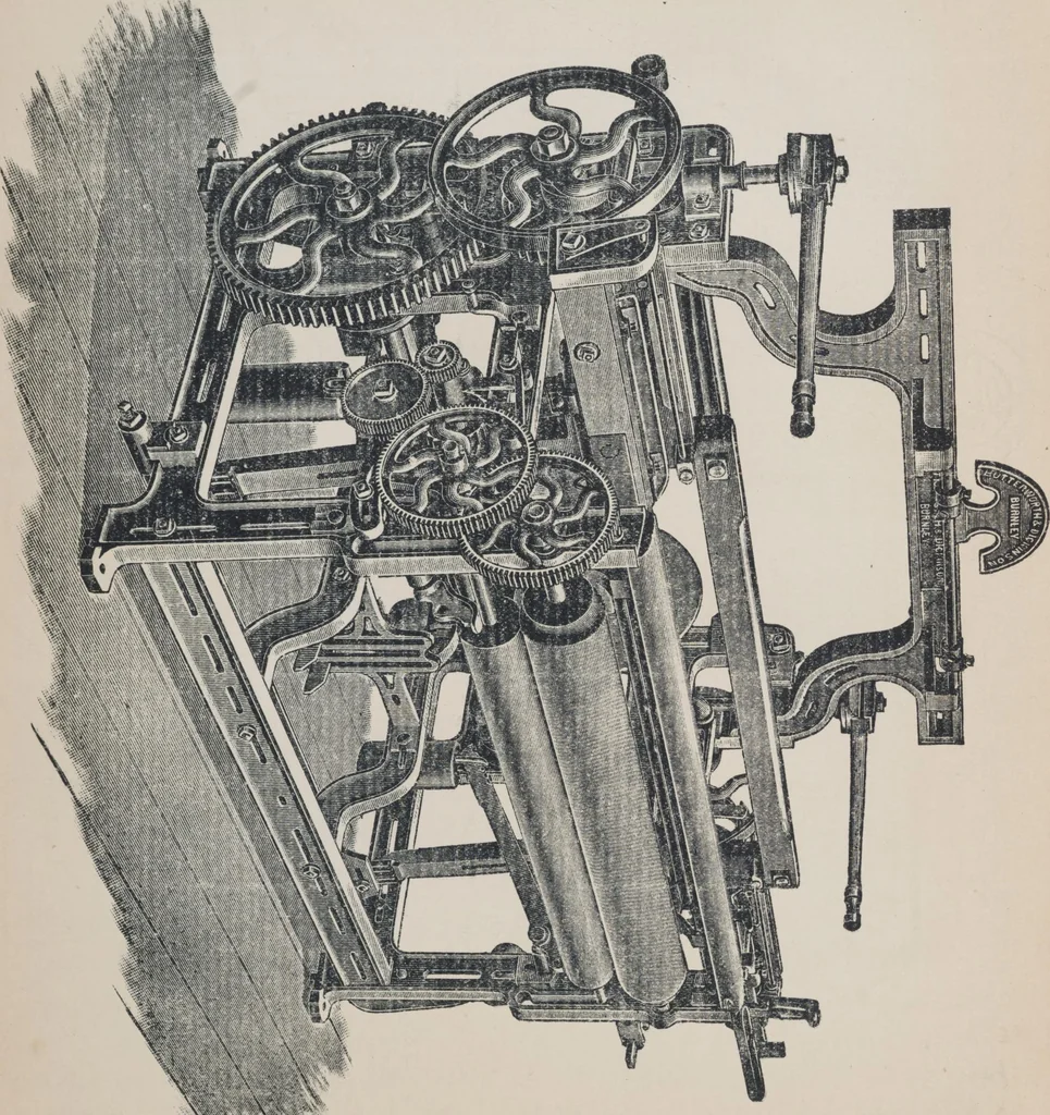 An illustration from First year weaving, 1890, leaf 83