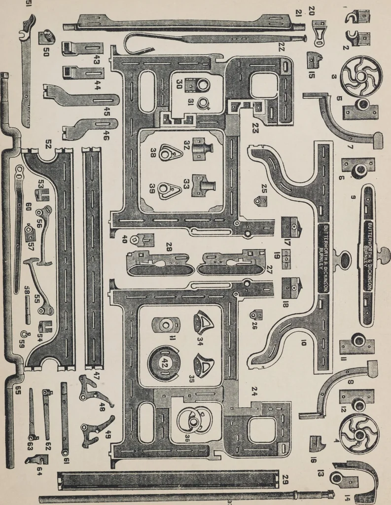 An illustration from First year weaving, 1890, leaf 87
