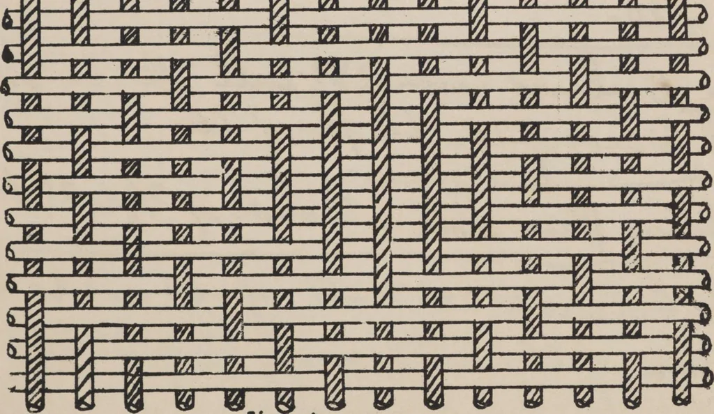 An illustration from First year weaving, 1890, leaf 9