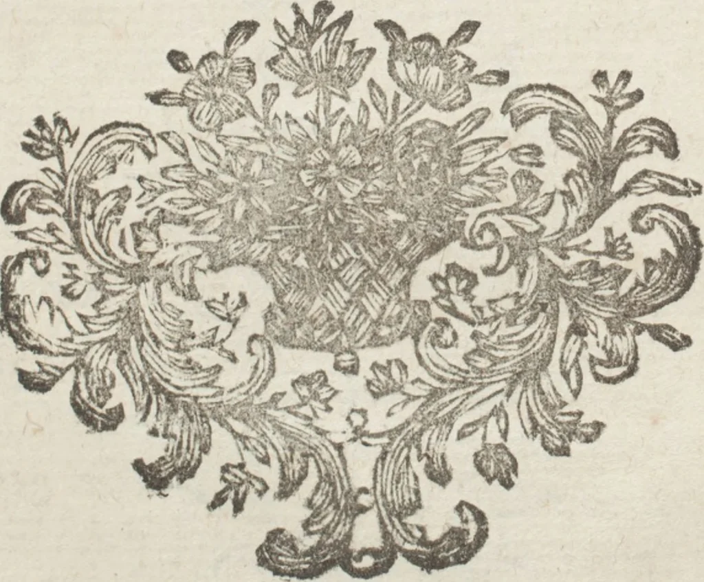 An illustration from Le dessinateur, pour les fabriques, d'étoffes, d'or, d'argent et de soie : avec la traduction de six tables raisonnées, tirées de l'Abecedario pittorico, imprimé à Naples en 1733, 1765, leaf 114