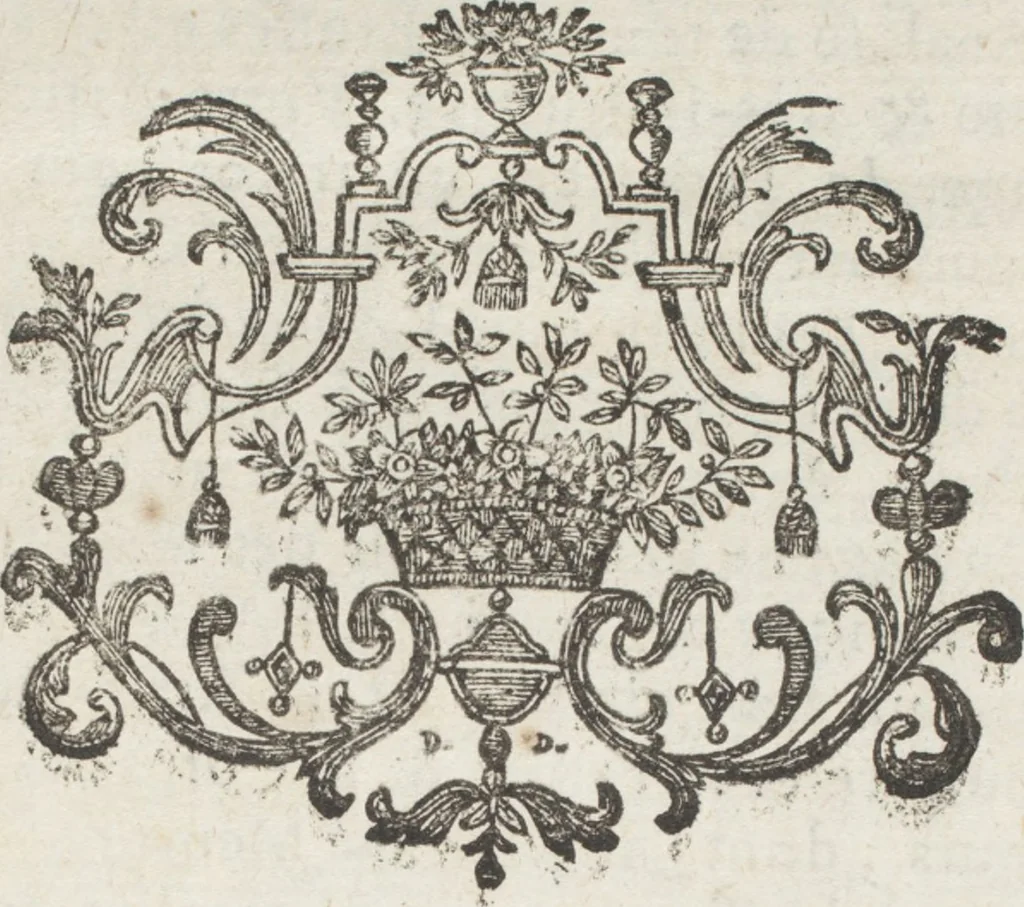 An illustration from Le dessinateur, pour les fabriques, d'étoffes, d'or, d'argent et de soie : avec la traduction de six tables raisonnées, tirées de l'Abecedario pittorico, imprimé à Naples en 1733, 1765, leaf 45