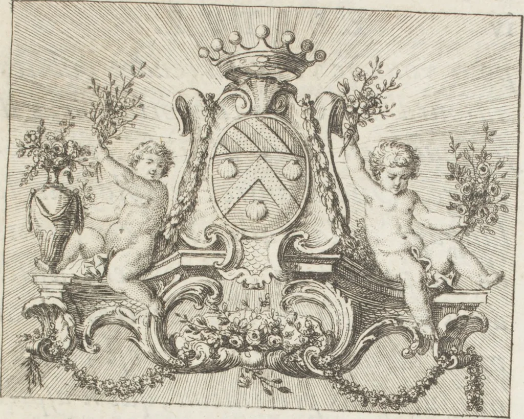 An illustration from Le dessinateur, pour les fabriques, d'étoffes, d'or, d'argent et de soie : avec la traduction de six tables raisonnées, tirées de l'Abecedario pittorico, imprimé à Naples en 1733, 1765, leaf 8