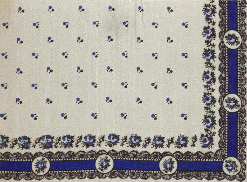 An illustration from [Fabric sample book], 1863, leaf 63