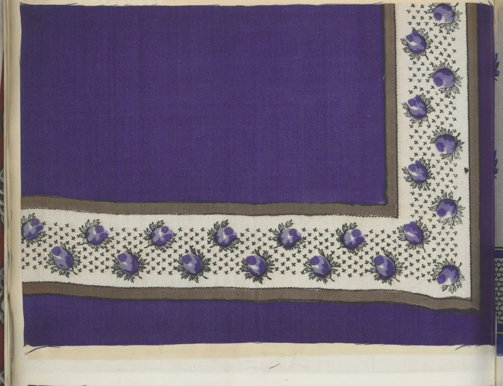 An illustration from [Fabric sample book], 1863, leaf 67