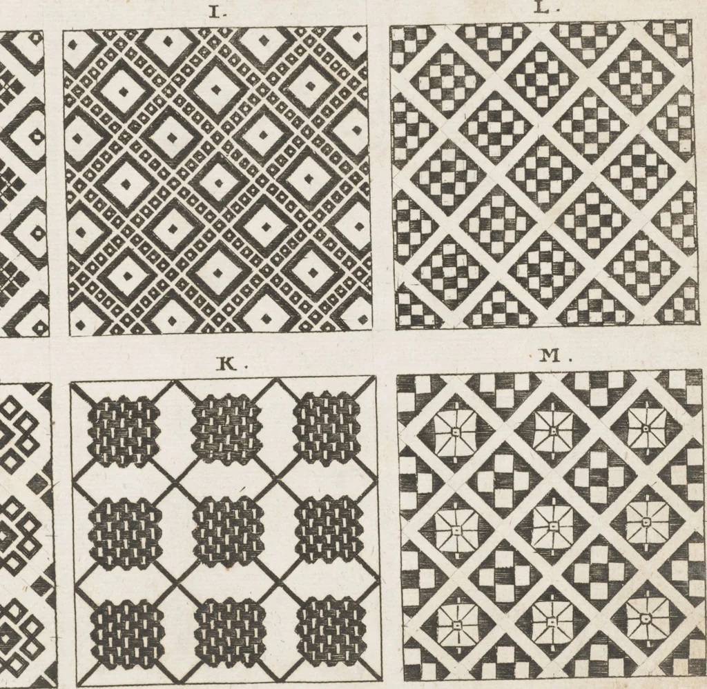 An illustration from Neu hervorkommendes Weber Kunst und Bild Buch, 1709, leaf 102